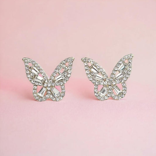 Luxe Butterfly Gemstones Earrings