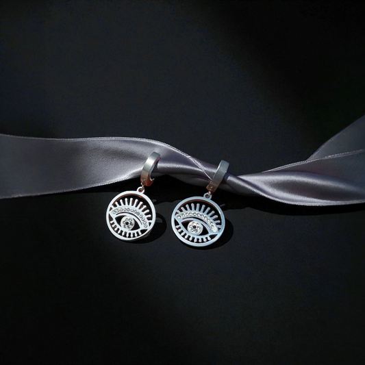 Stainless Steel - Mystic Eye Drop Earrings