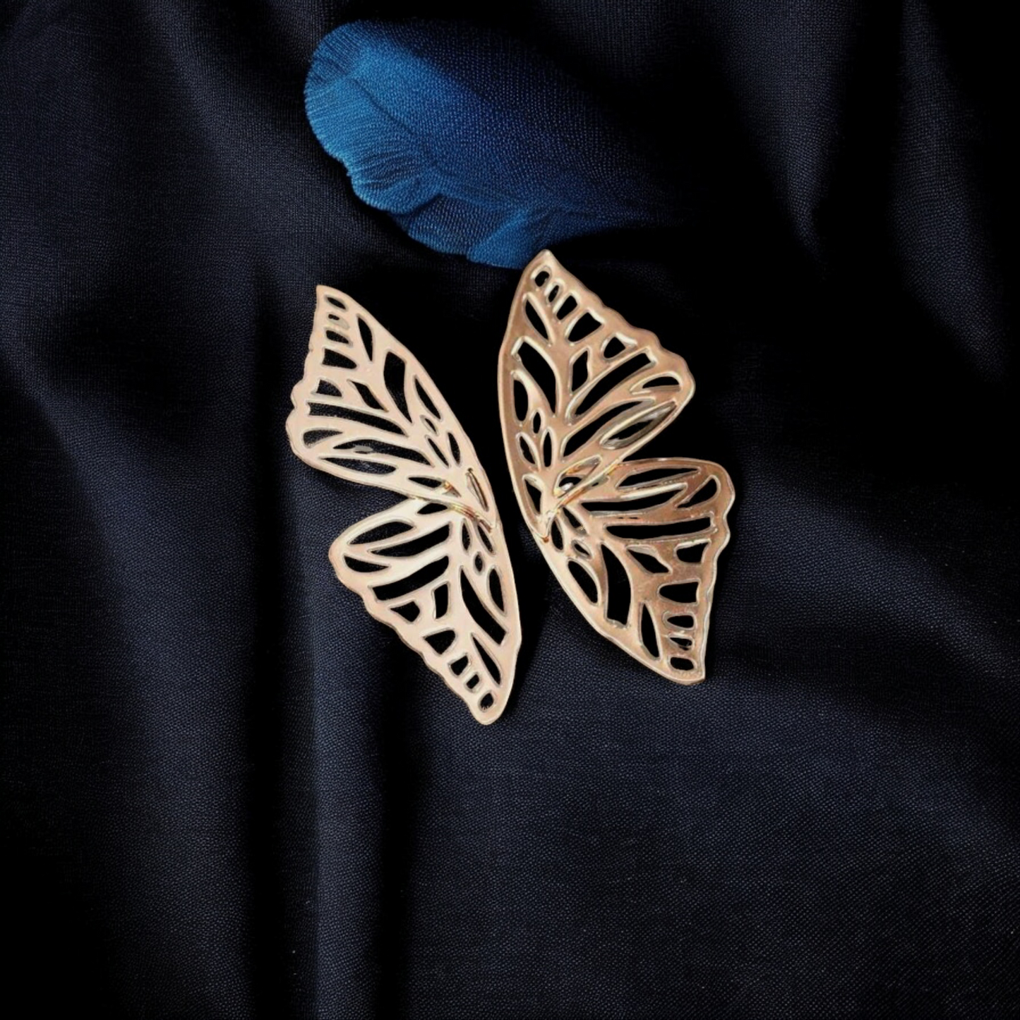 Golden Wings Butterfly Earrings