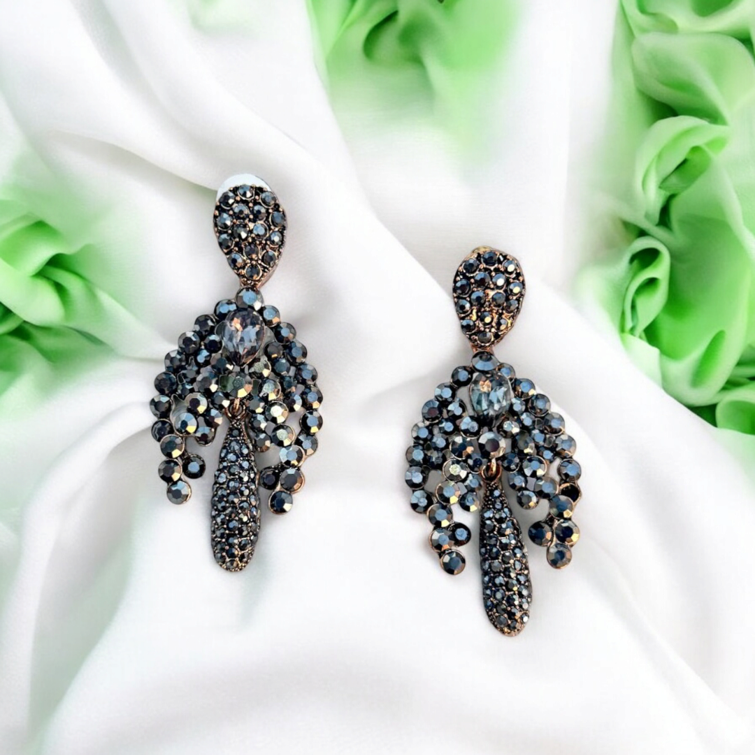 Crystal Studed Statement Danglers