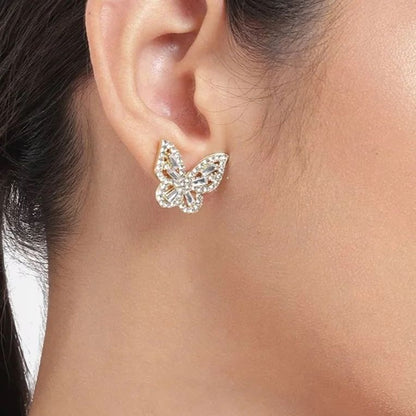 Luxe Butterfly Gemstones Earrings