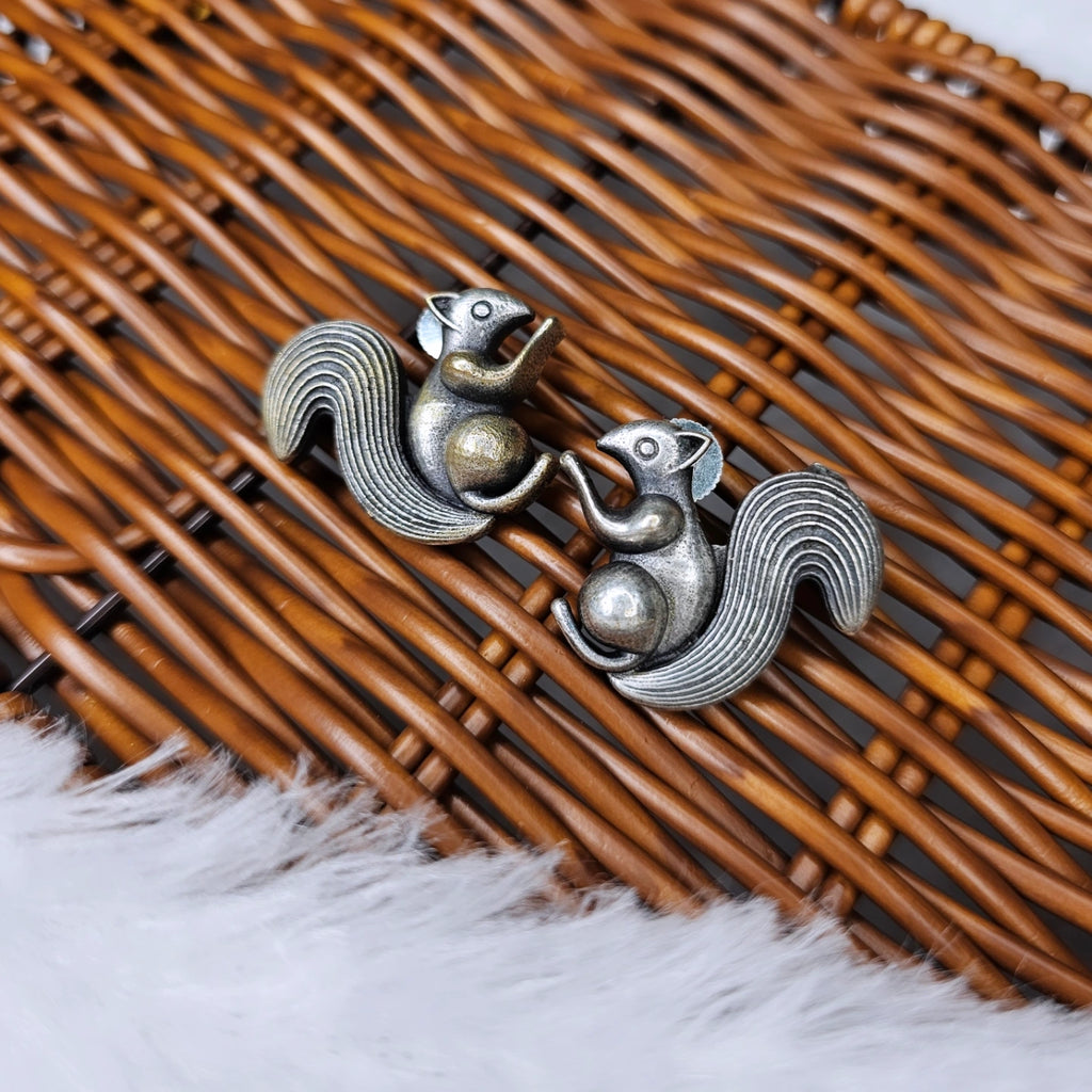 Squirrel Silver Studs