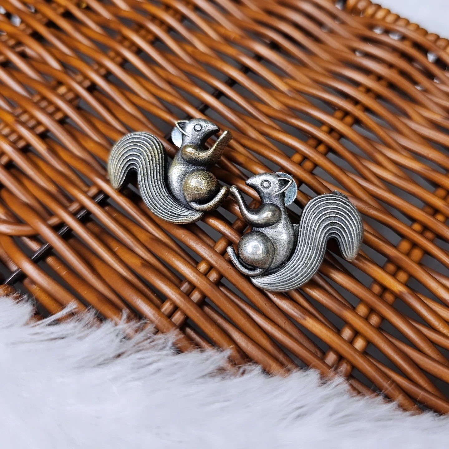 Squirrel Silver Studs