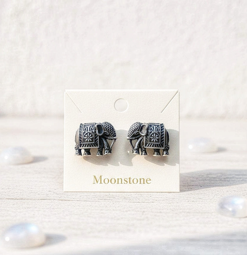 Elephant Silver Studs.