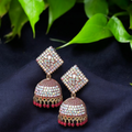Ruby Drop Jhumkas