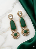 Regal Jade Long Drop Earrings