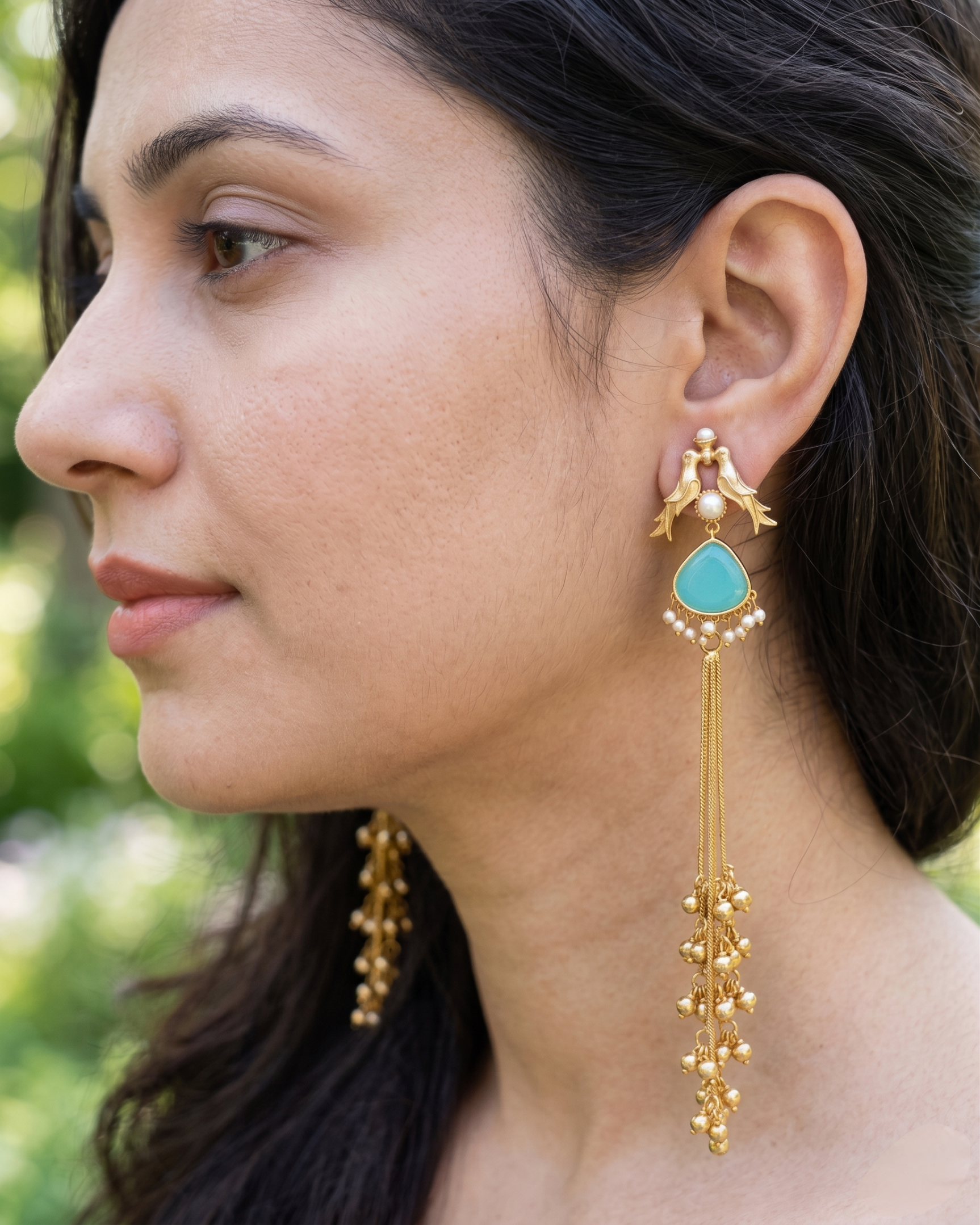 Pure Brass Handcrafted Kashmiri Earrings.