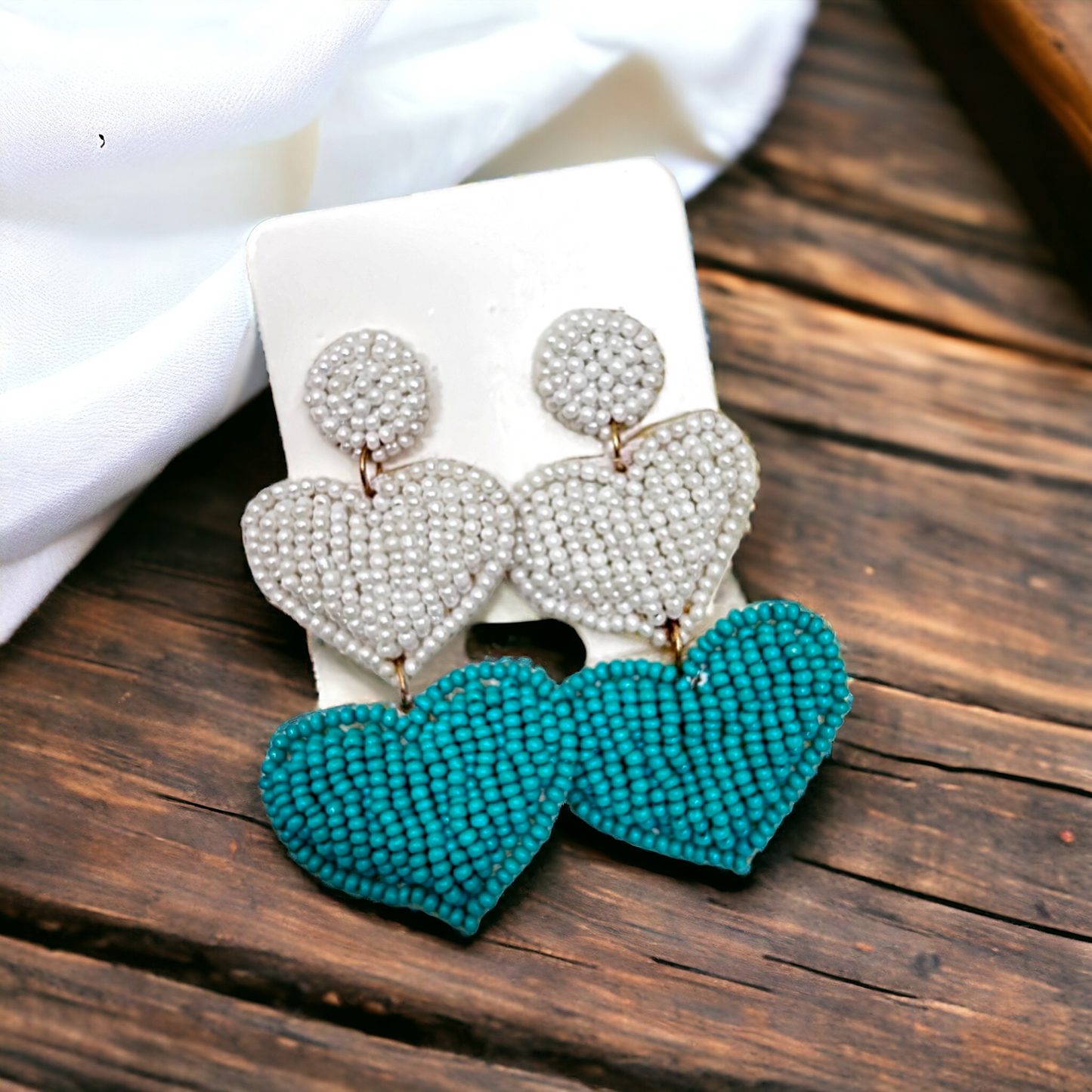 Beaded Heart Bliss Earrings