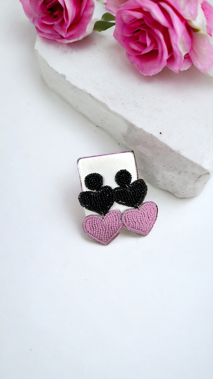 Beaded Heart Bliss Earrings