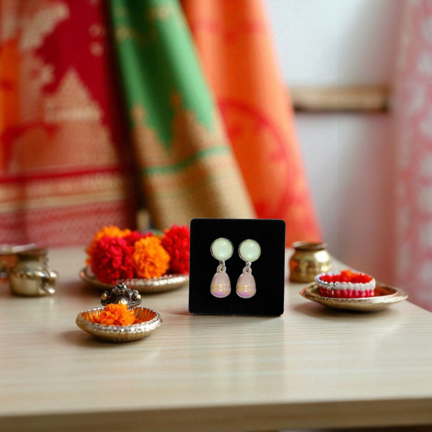 Opal Glaze Drop Earrings