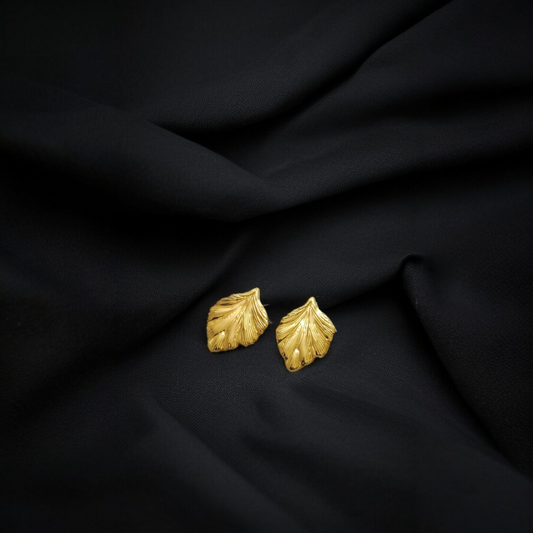 Royal Flora Leaf Stud Earrings