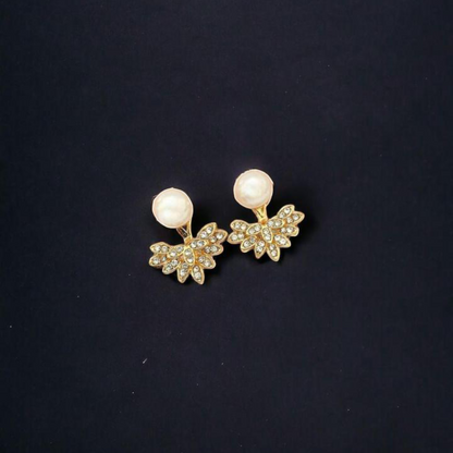 Aurora Pearl Flora studs
