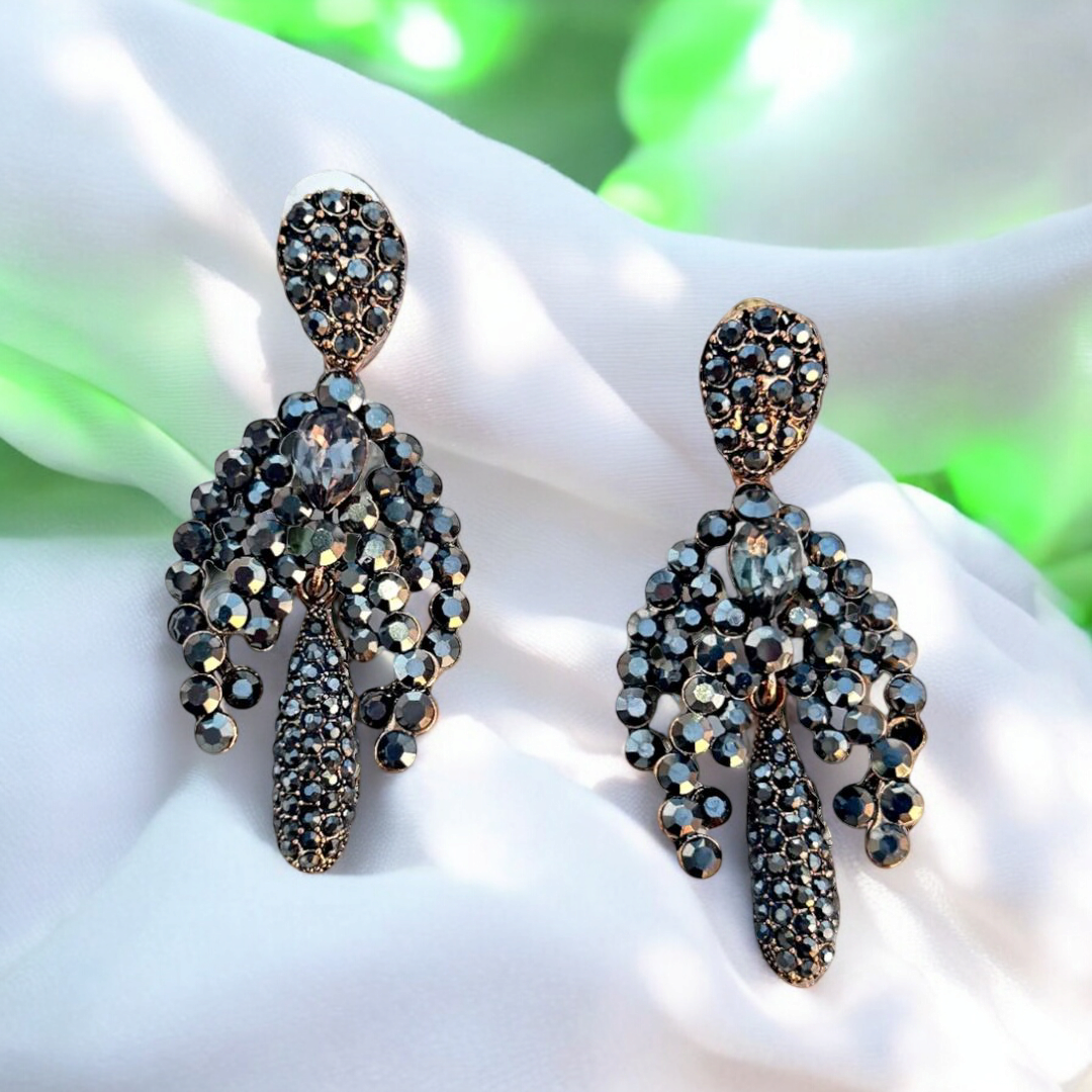 Crystal Studed Statement Danglers