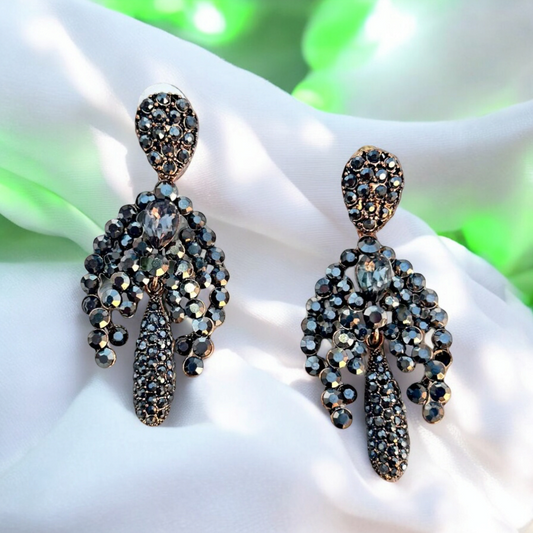 Crystal Studed Statement Danglers
