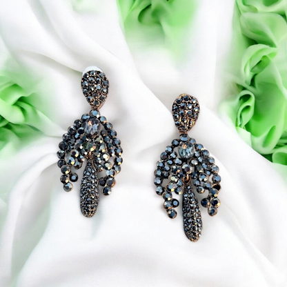 Crystal Studed Statement Danglers
