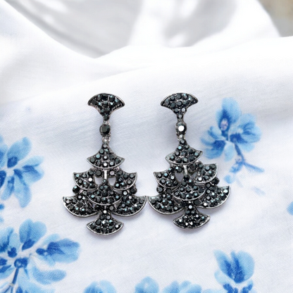 Classic chandelier earrings adorned with radiant gemstones
