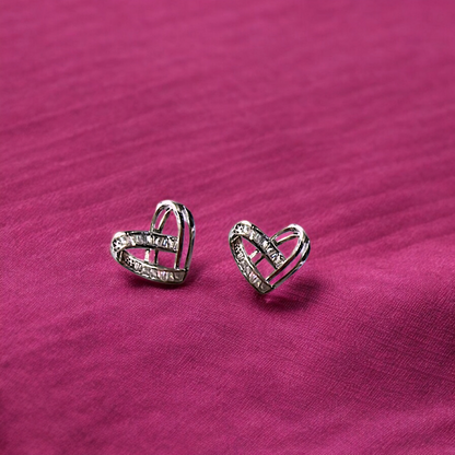 Radiant Heart Stud Earrings – Perfect for a sparkling look.
