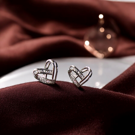 Radiant Heart Stud Earrings – Perfect for a sparkling look.