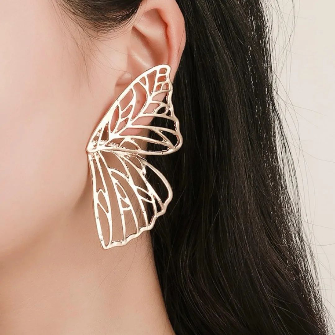 Golden Wings Butterfly Earrings